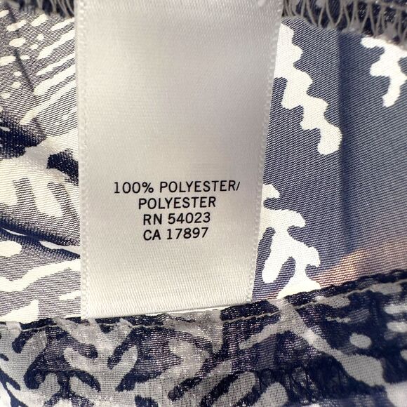 Banana Republic Womens Leaf Print 3/4 Sleeve Tunic Blouse Tie‎ Neckline Small - Picture 7 of 10